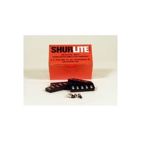 Shurlite Single Flint Renewals, 40 Holders Of 5 Flints, PK200 3001X